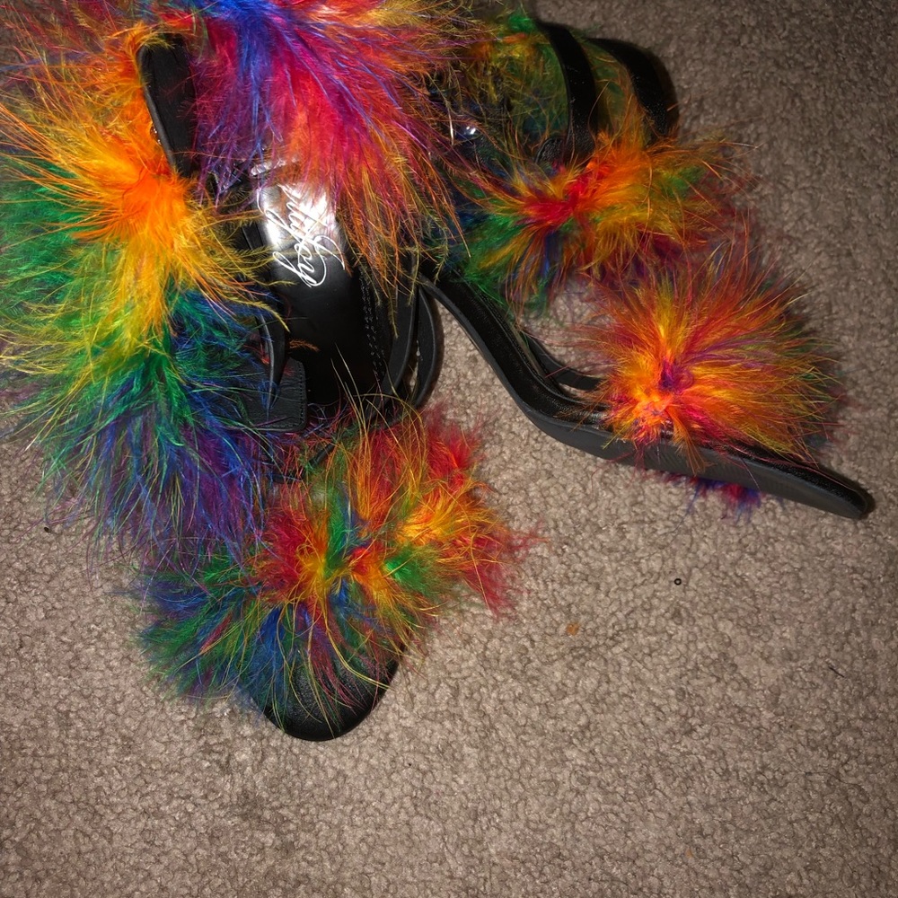 Custom made feather heels